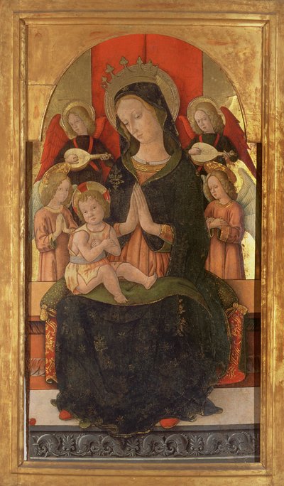 Madonna and Child with Angels by Pietro Alemanny